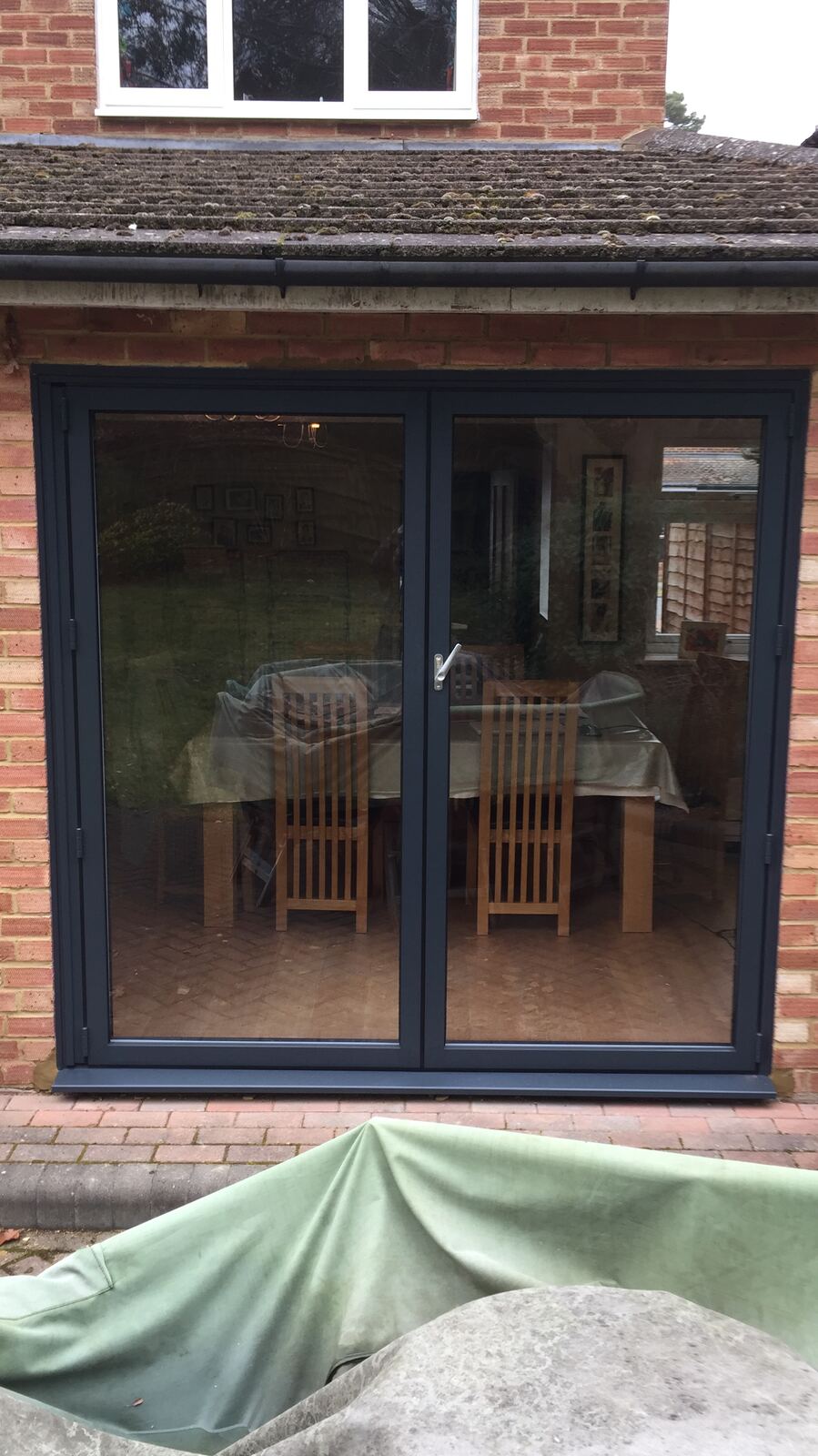 Anthracite aluminium 2-part bi-fold door