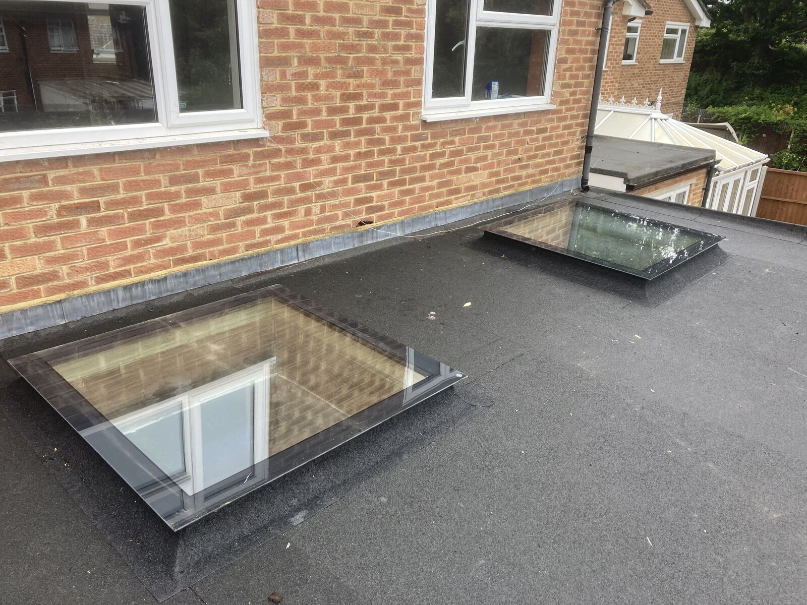 Two flat roof rooflights